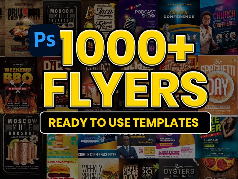Flyer Include 1000+ Editable Flyer Templates | Photoshop Flyers Bundle | Business ...