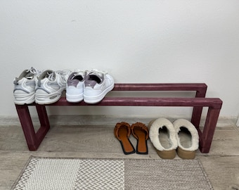 Modern wooden shoe rack, boot holder, shoe storage rack, handmade furniture