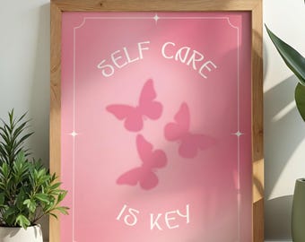 Manifestation Wall Art | Pink Print | Positive Thinking | Cozy Home Decor (Digital Download)
