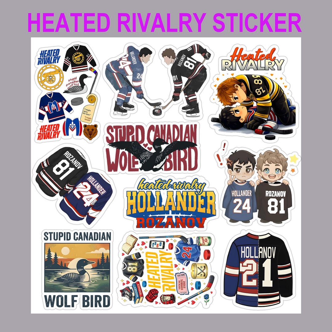 Heated Rivalry Sticker Pack, Hockey Romance Couple Stickers, Hollander ...