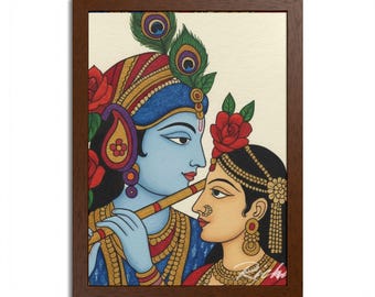 ラーダ　クリシュナ　額縁付　ビンテージポスター ラーダ クリシュナ 額縁付 ビンテージポスター ラーダ クリシュナ 額縁