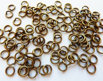 100 saut bronze anneaux, Ø5mm,