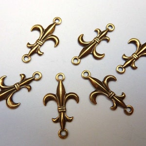 solid bronze large fleur de lis connector fleur de lis connector