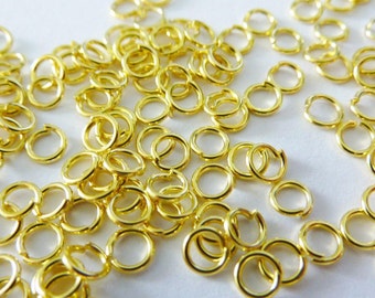 100 jump rings, Ø4mm, golden