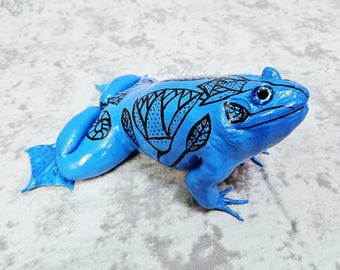 Real Bullfrog Taxidermy- William the Hippo, Egyptian Statuette