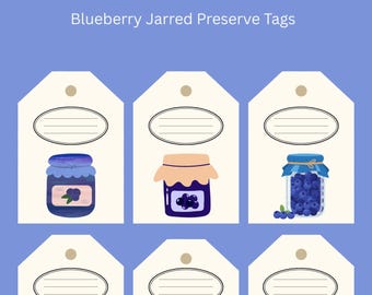 Etiqueta para mermelada de arándanos / Tarro de mermelada rústica (descarga digital)