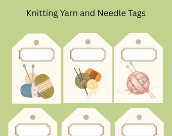 Etiquetas de productos de punto imprimibles / Marca comercial hecha a mano (descarga digital)