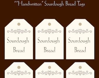 Etiquetas para pan rústico de masa madre / Etiquetas para panadería de granja (Descarga digital)