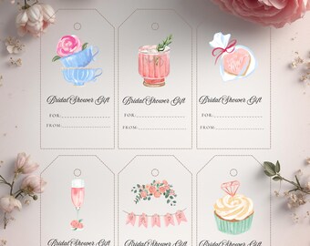 Etiquetas de regalo para despedida de soltera / Juego de 6 / Descargables / Imprimibles en casa