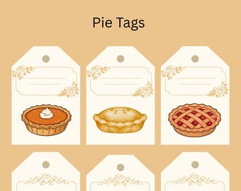 Etiquetas ilustradas para tartas / Etiquetas de embalaje rústicas para panaderías campestres