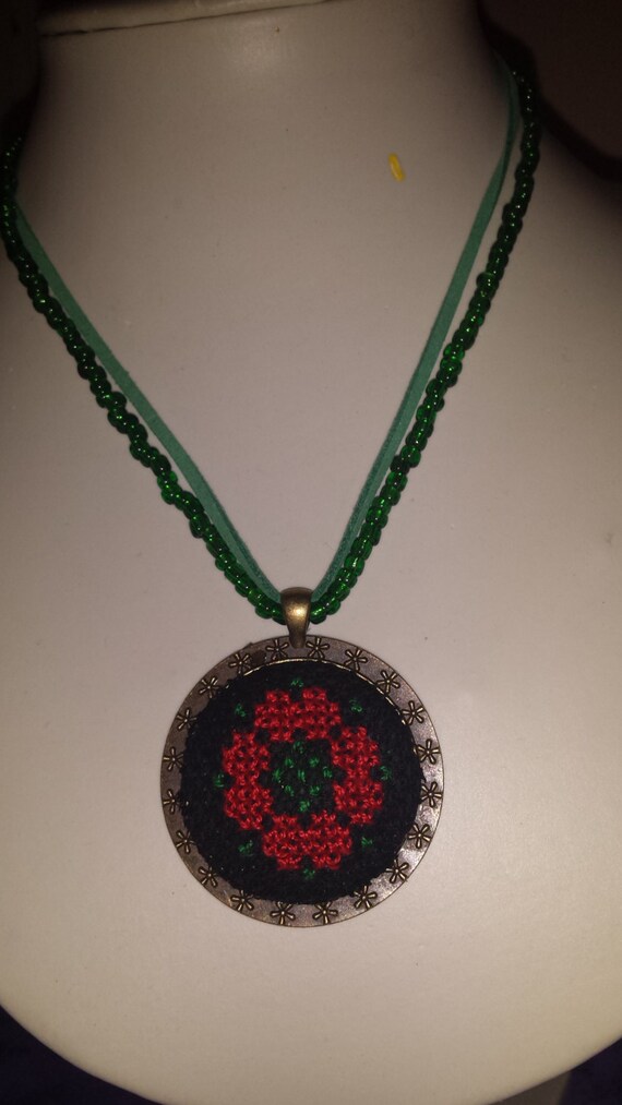 Items similar to necklace with embroidery on etsy Items similar to necklace with embroidery on etsy