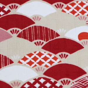 Kobo Sage Sleeve, Kobo Libra cover, iPad Air Sleeve Kimono cotton fabric Sensu Red image 4