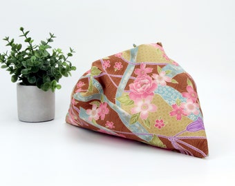 Reusable lunch bag, Boho bag, Azuma handbag, Peony Ocher