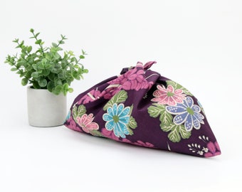 Azuma Bukuro, Lunch bag, Shopping bag, Chrysanthemum Purple