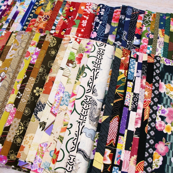 Lot de 8 pièces, tissus fabriqués au Japon, tissu imprimé kimono, couleur au choix