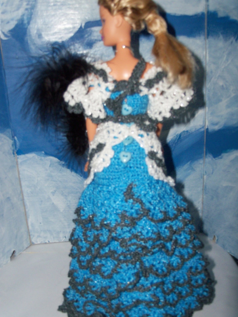 Barbie in Crocheted 1902 Summer Ball Gown image 3