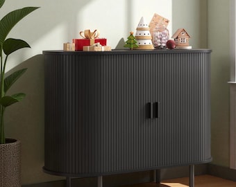 Modern Sideboard Buffet Cabinet with Storage – 40” Coffee Bar Console for Dining Room