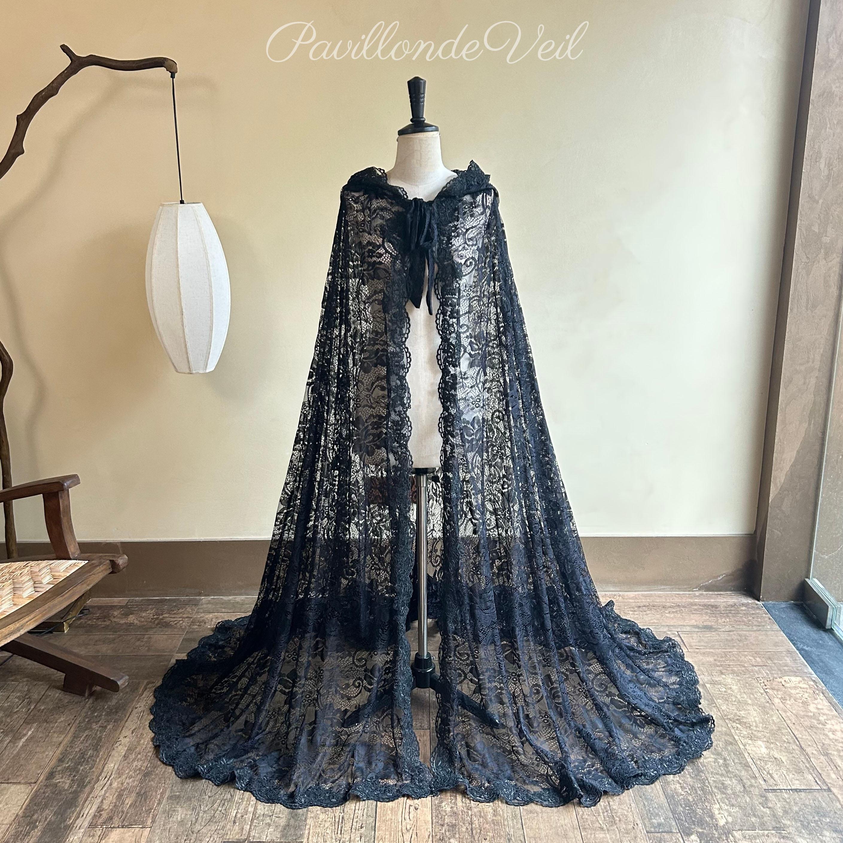 Black Lace Cape - Etsy