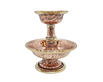 4-Zoll-Serkyem-Angebot, Aka Sergem oder Sirkim, buddhistisches handgemachtes rituelles Angebot