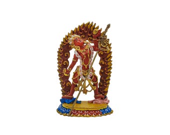 4-Zoll-Vajrayogini buddhistische Miniaturstatue, Thangka-Farbveredelung