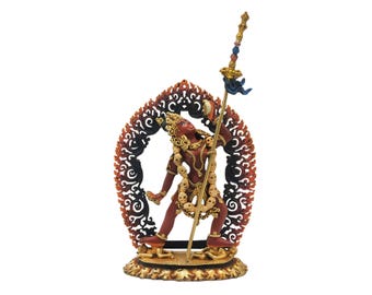 Vajrayogini da 7 pollici, statua buddista in miniatura, finitura Thangka