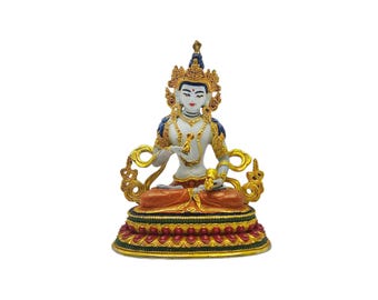4-Inch Vajrasattva Buddhist Miniature Statue, Thangka Color Finishing
