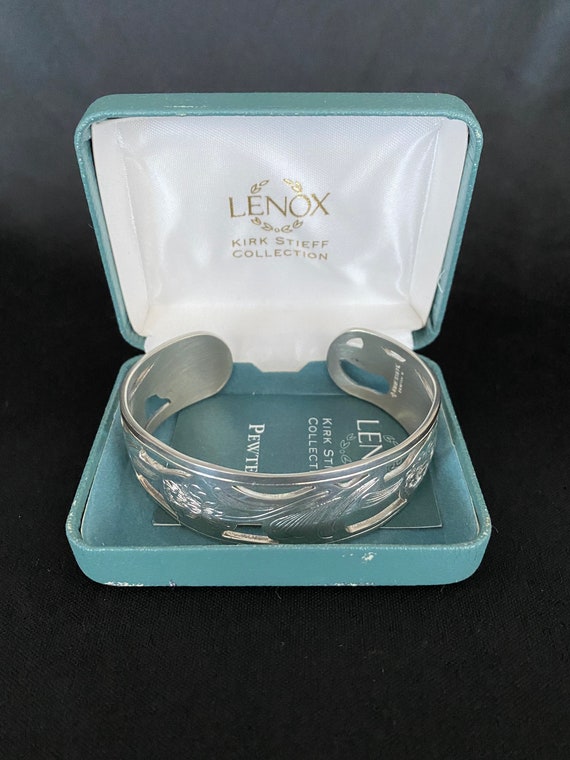 Lenox Kirk Stieff pewter cuff bracelet