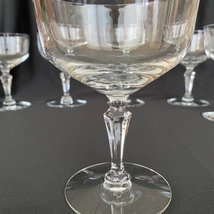 Set of 6 vintage crystal champagne coupes