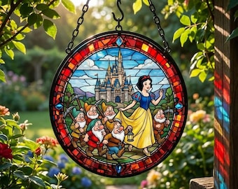 Disney Snow White and The Seven Dwarfs Princess Snow White Suncatcher, Princess Gifts, Disney Girls Suncatcher, Gift For Daughters