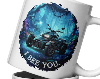Glossy White Mug I see you - can am ryker