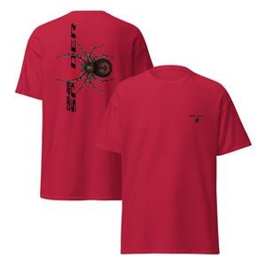 Camiseta unissex masculina para motociclistas – estilo de vida motociclista – presente original para motociclistas – moda urbana para motociclistas – ideia de presente para entusiastas de motocicletas Cardinal