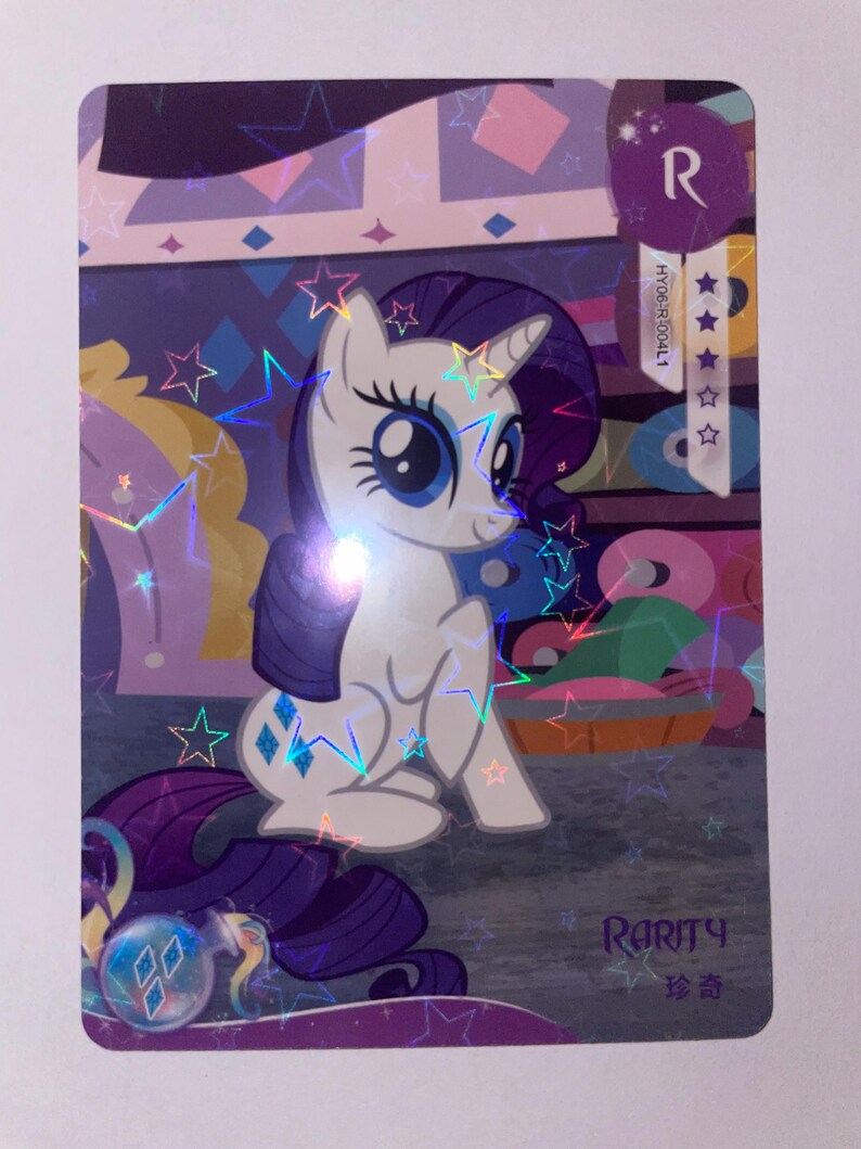 Mlp Rarity Letters KAYOU My Little Pony Rarity R Cards. - Etsy