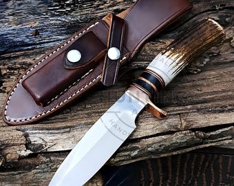 Handgefertigter Randall Begleiter Hirsch Jagdmesser Replik Mit Scheide | Jagdmesser | Bushcraft Messer | Sammleredition | Bestes Geschenk für ihn