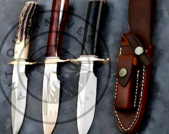 3 Stück Handgefertigte Randall Begleiter Messer Replikat W / Scheide | Bushcraft Messer | Jagdmesser | Vintage Randall Messer | Bestes Geschenk für ihn