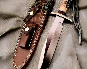 Replica artigianale del coltello Bowie Randall Grind Sportsman con fodero / Raro oggetto da collezione / Coltello da caccia / Coltello Randall vintage / Il miglior regalo per lui