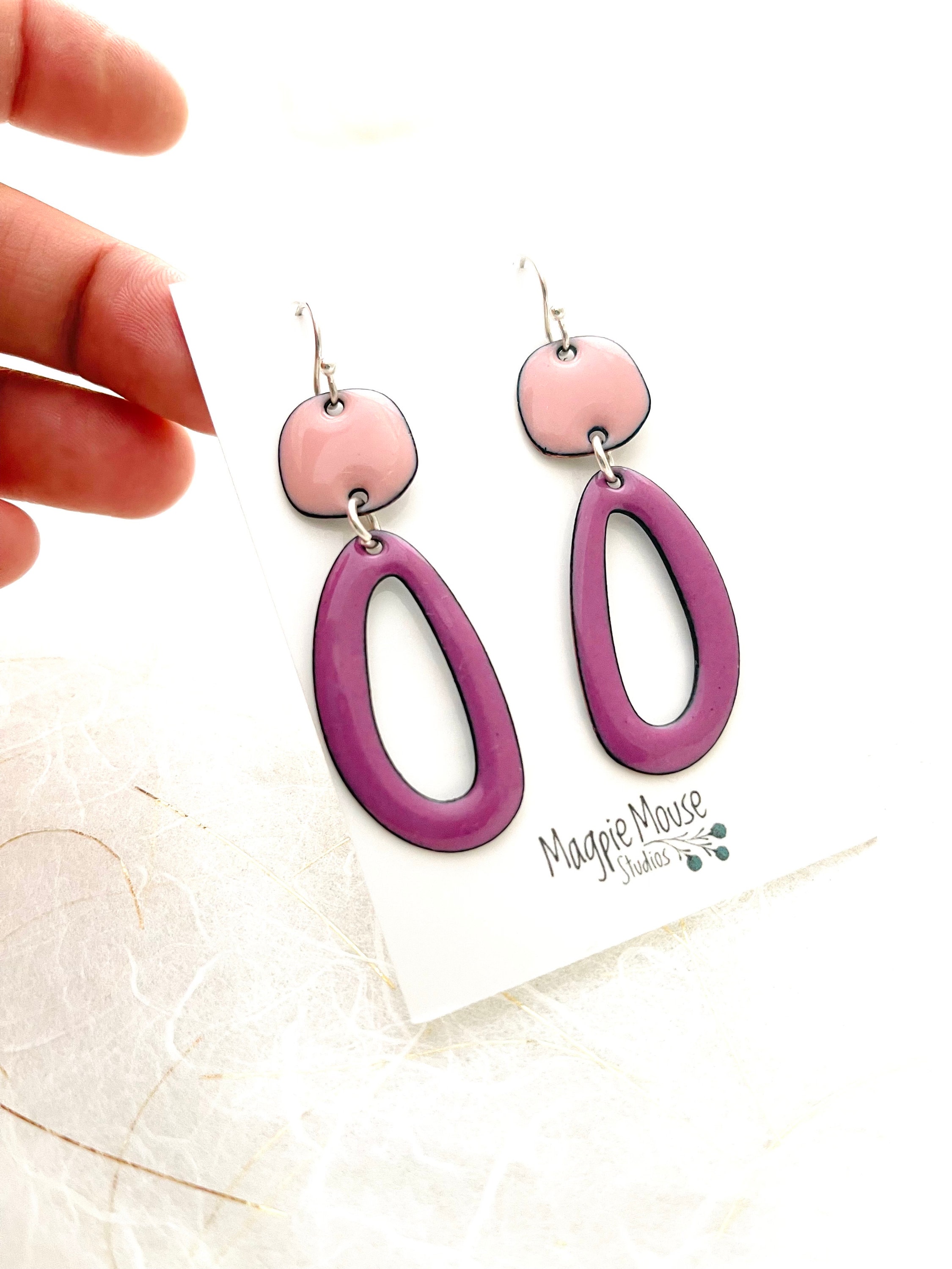 Drip OH Kaybug Hoops In Bubblegum Pink – Outhouse Jewellery