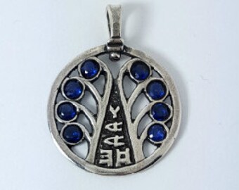 TREE OF KNOWLEDGE  spiritual, pendant,kabbalah,art,judaica,asiyadesign,jewelry,ethnic,gifts,silver