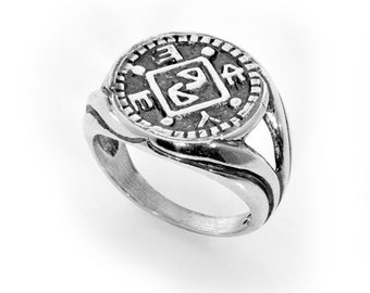 Silver Protection Amulet for removing obstructions,kabbalah,gifts,silver,asiyadesign,ethnic,man,charms,rings,jewelry