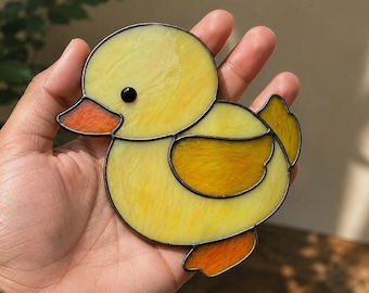 Duck Stained Glass Pattern | Farmhouse Suncatcher | Nursery Decor | Animal Lover Gift