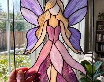 Fairy Stained Glass Pattern | DIY Suncatcher, Home Decor | Printable Digital Download PDF