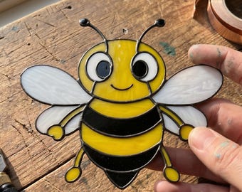 Biene Glasmalerei-Muster | Hummel Sonnenfänger | Garten Dekor | Natur-Liebhaber-Geschenk | Digitaler Download