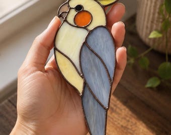 Cockatiel Bird Stained Glass Pattern | Bird Suncatcher | Pet Lover Decor | Gift Digital Download