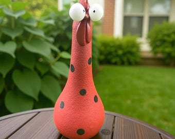 Charming Silly Resin Chicken Statue for the Garden – Holiday Decor for Christmas | Black Friday Favorite & Fun Backyard Accent