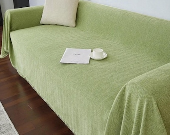 Pet-Friendly Non-Slip Sofa Cover Throw – Soft Washable Couch Protector with Tassels, Anti-Scratch Furniture Cover for Dogs & Cats and kids