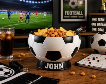 Personalized Soccer Ball Snack Bowl | Custom Name Football Bowl | World Cup  Gift | Soccer Fan Gift | 3D Printed Sports Bowl
