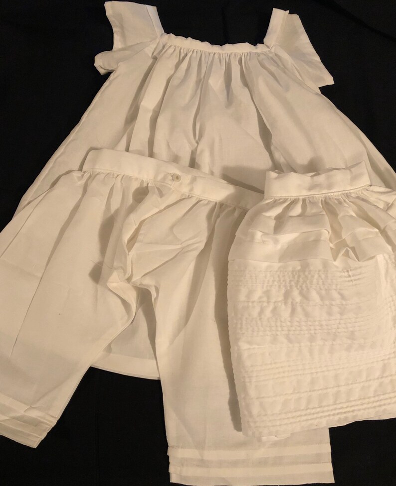 3pc childs/' corded petticoat children underpinning set chemise drawers