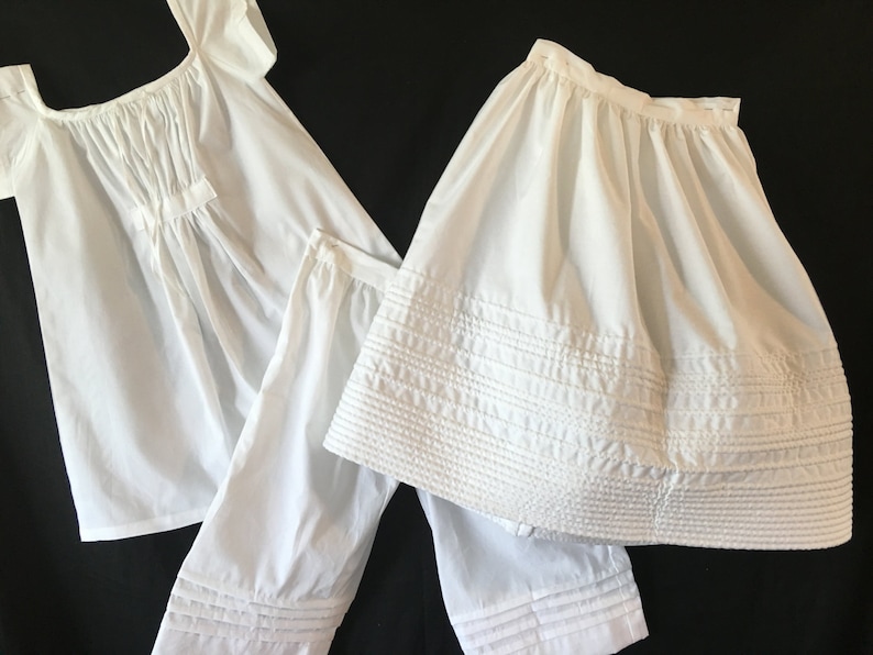 3pc childs/' corded petticoat children underpinning set chemise drawers