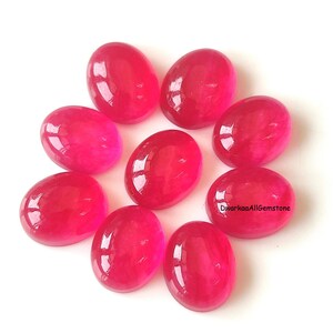 Natural Ruby Quartz Cabochon – Pink Oval Gemstone for Jewelry Making