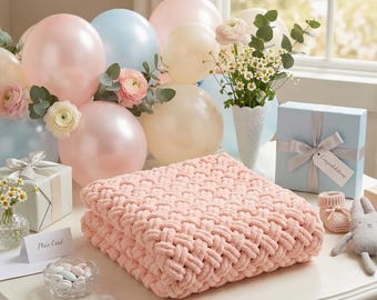 Soft Baby Blanket Ready to Ship, Newborn Swaddle 90x90 cm, Neutral Baby Gift, Baby Shower Gift, Cozy Infant Blanket