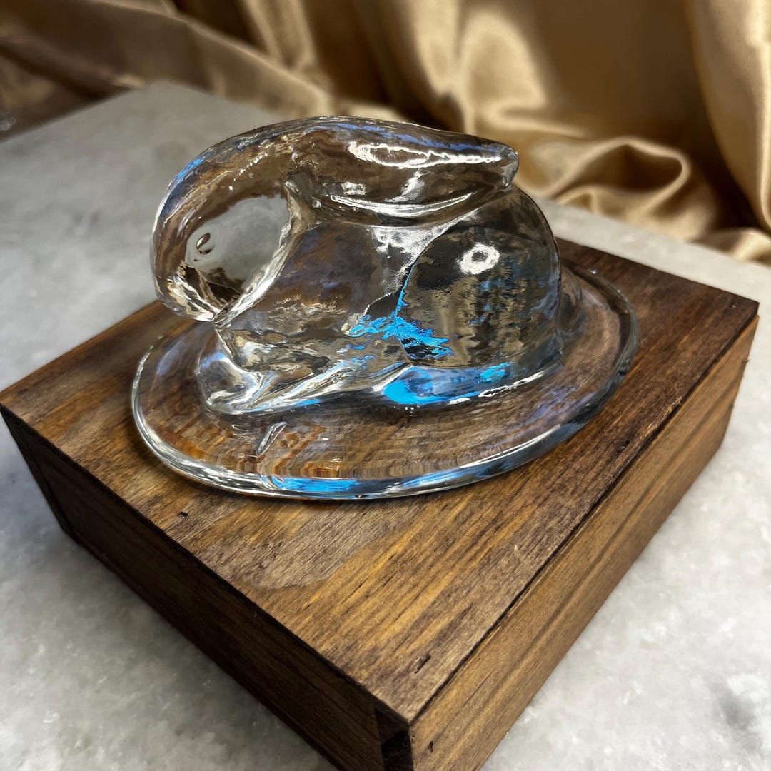 Clear Glass Rabbit Paperweight – Vintage Style Bunny Figurine - Etsy